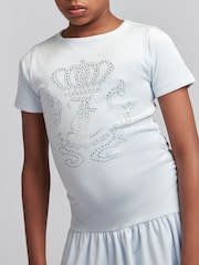 Juicy Couture Girls Blue Diamante Crown Dress - Image 4 of 7