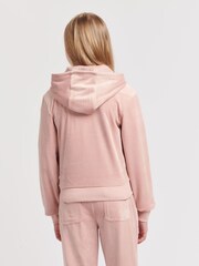 Juicy Couture Девочки с тональным велюром на молнии через худи - Изображение 2 из 7