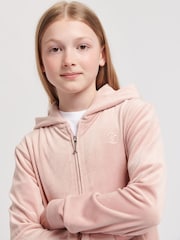 Juicy Couture Девочки с тональным велюром на молнии через худи - Изображение 4 из 7
