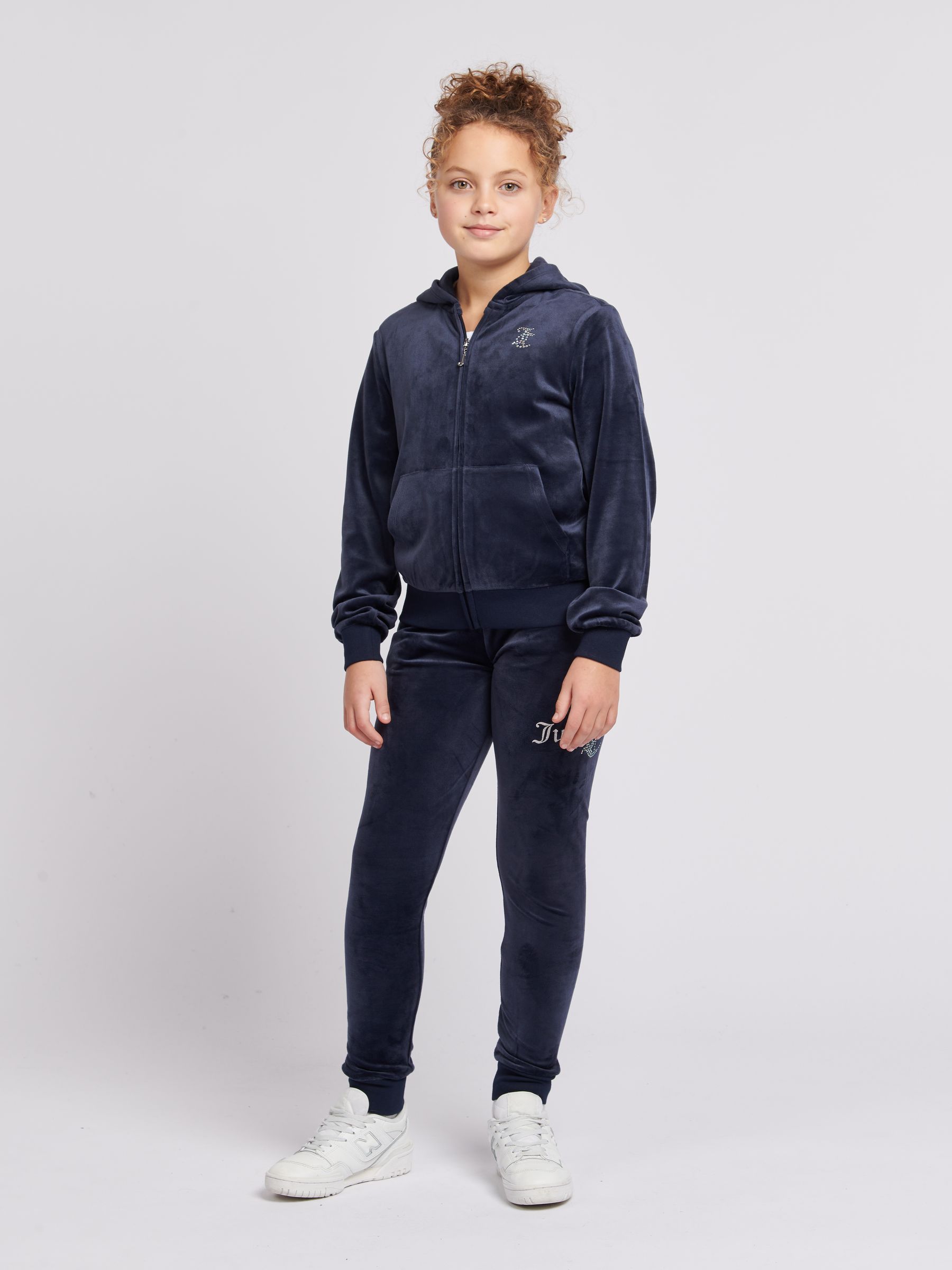 Light Blue - Juicy Couture Diamanté Zip Through Hoodie