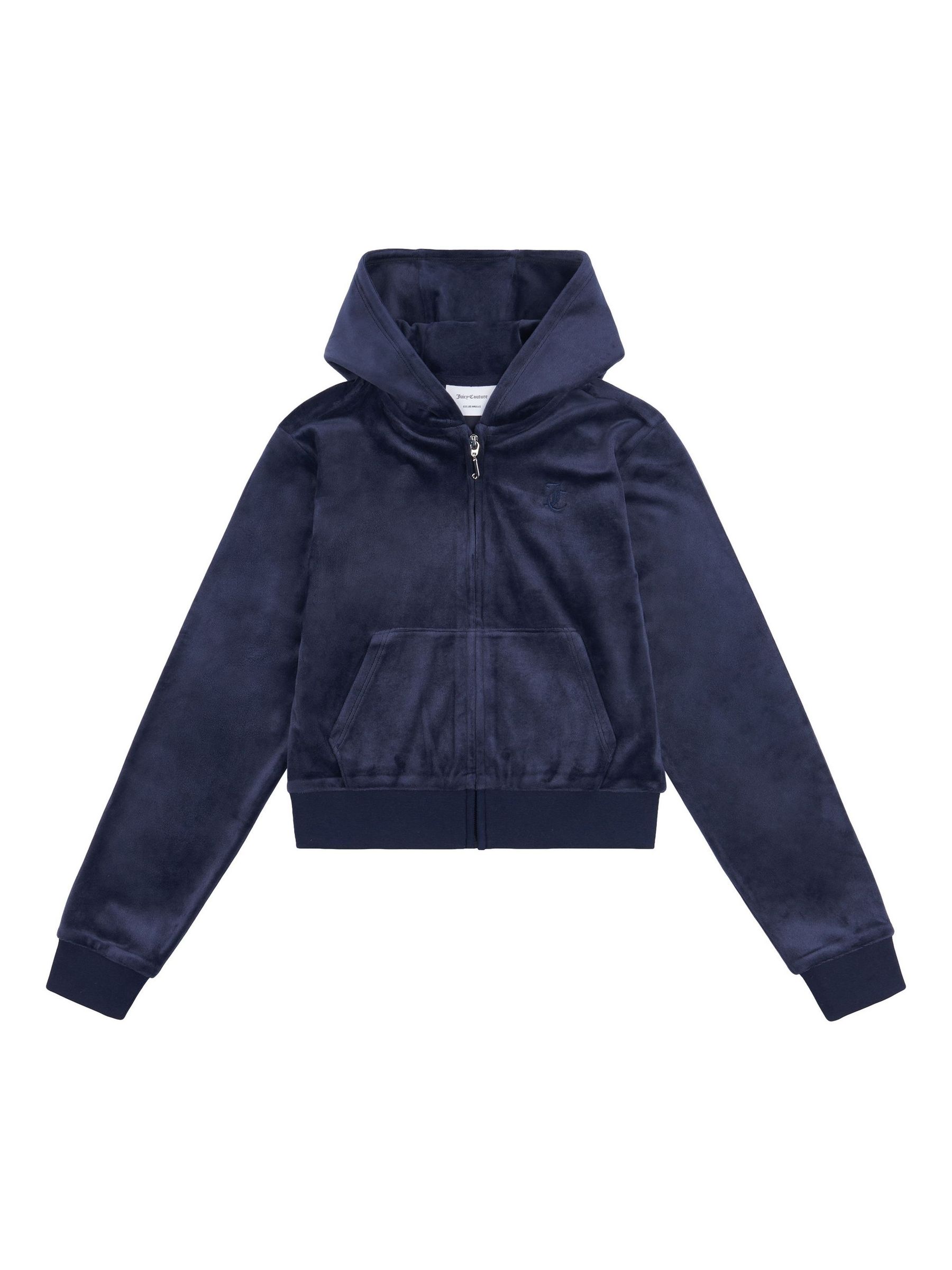 Buy Juicy Couture Blue Girls Tonal Velour Zip Through Hoodie from the Next UK online shop