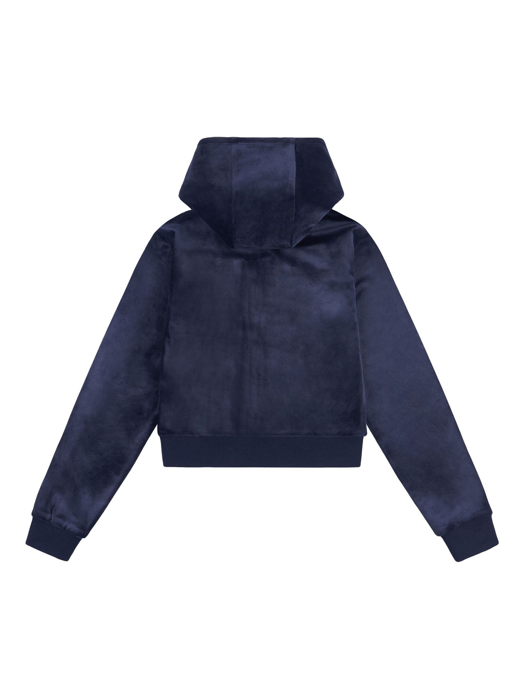 Navy velvet hoodie shop