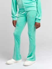 Juicy Couture Navy Blue Girls Diamanté Bootcut Joggers - Image 4 of 7