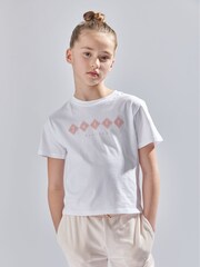 Weiß - Juicy Couture Mädchen-T-Shirt, 100% Baumwolle - Bild 1 von 8