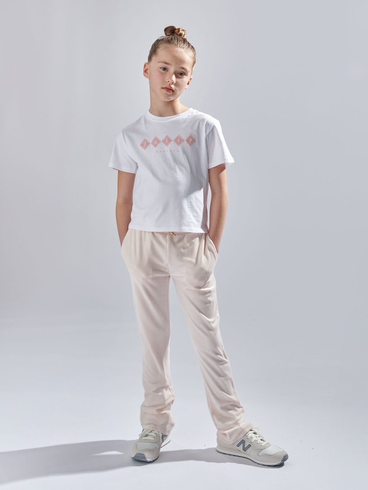 Weiß - Juicy Couture Mädchen-T-Shirt, 100% Baumwolle - Bild 2 von 8