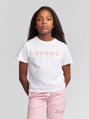 Weiß - Juicy Couture Mädchen-T-Shirt, 100% Baumwolle - Bild 5 von 8