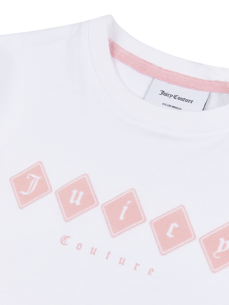 Weiß - Juicy Couture Mädchen-T-Shirt, 100% Baumwolle - Bild 8 von 8