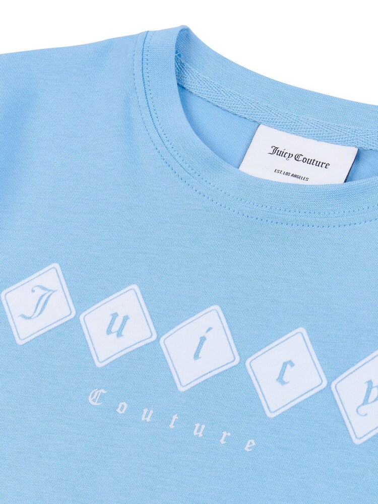 Blau - Juicy Couture Mädchen-T-Shirt, 100% Baumwolle - Bild 7 von 7