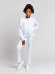 Juicy Couture Blue Girls Diamanté Crown Zip Through Hoodie - Image 3 of 8