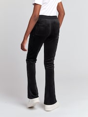 Juicy Couture Black Girls Diamanté Bootcut Joggers - Image 3 of 7