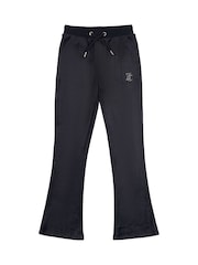 Juicy Couture Black Girls Diamanté Bootcut Joggers - Image 5 of 7
