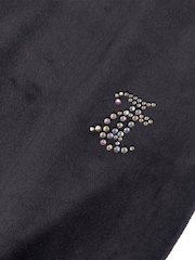 Juicy Couture Black Girls Diamanté Bootcut Joggers - Image 7 of 7