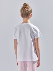 Juicy Couture White Girls Classic Fit 100% Cotton Diamanté T-Shirt - Image 4 of 7