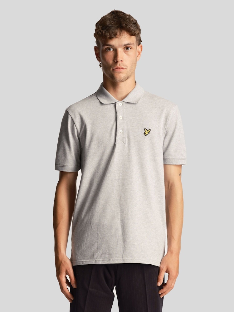 Lyle & Scott Grey Plain Polo Shirt - Image 1 of 4