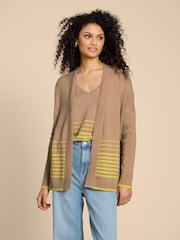 White Stuff Natural Lily Longline Cardigan - Image 1 of 7