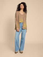 White Stuff Natural Lily Longline Cardigan - Image 3 of 7