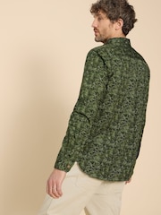 White Stuff Green Seaweed Printed Shirt - Image 2 of 8