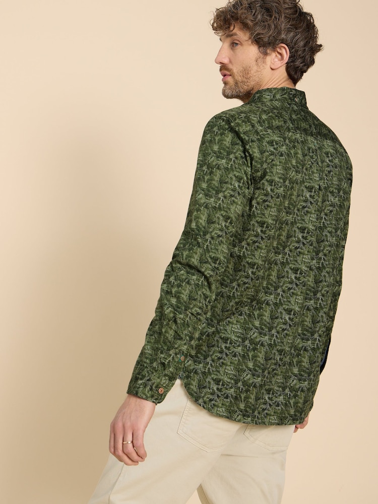 White Stuff Green Seaweed Printed Shirt - Image 2 of 8