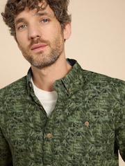 White Stuff Green Seaweed Printed Shirt - Image 4 of 8