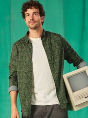 White Stuff Green Seaweed Printed Shirt - Image 5 of 8