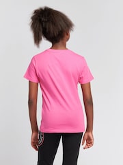 Розовый - Juicy Couture Girls Classic Fit 100% Cotton Diamanté T-Shirt - Изображение 2 из 7