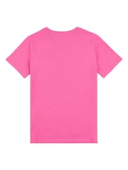Розовый - Juicy Couture Girls Classic Fit 100% Cotton Diamanté T-Shirt - Изображение 5 из 7