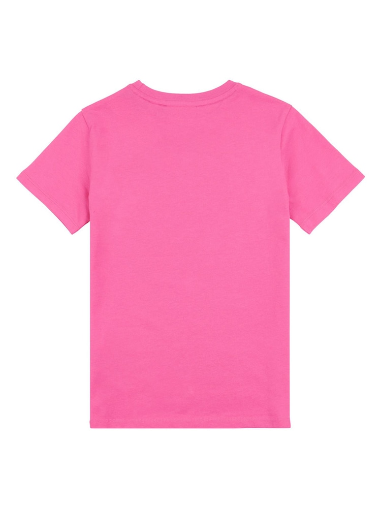 Juicy Couture Pink Girls Classic Fit 100% Cotton Diamanté T-Shirt - Image 5 of 7