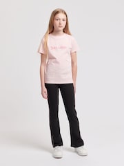 Juicy Couture Light Pink Girls Classic Fit 100% Cotton Diamanté T-Shirt - Image 2 of 7