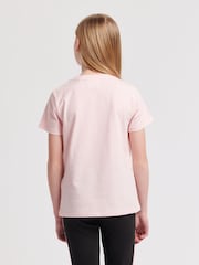 Juicy Couture Light Pink Girls Classic Fit 100% Cotton Diamanté T-Shirt - Image 4 of 7