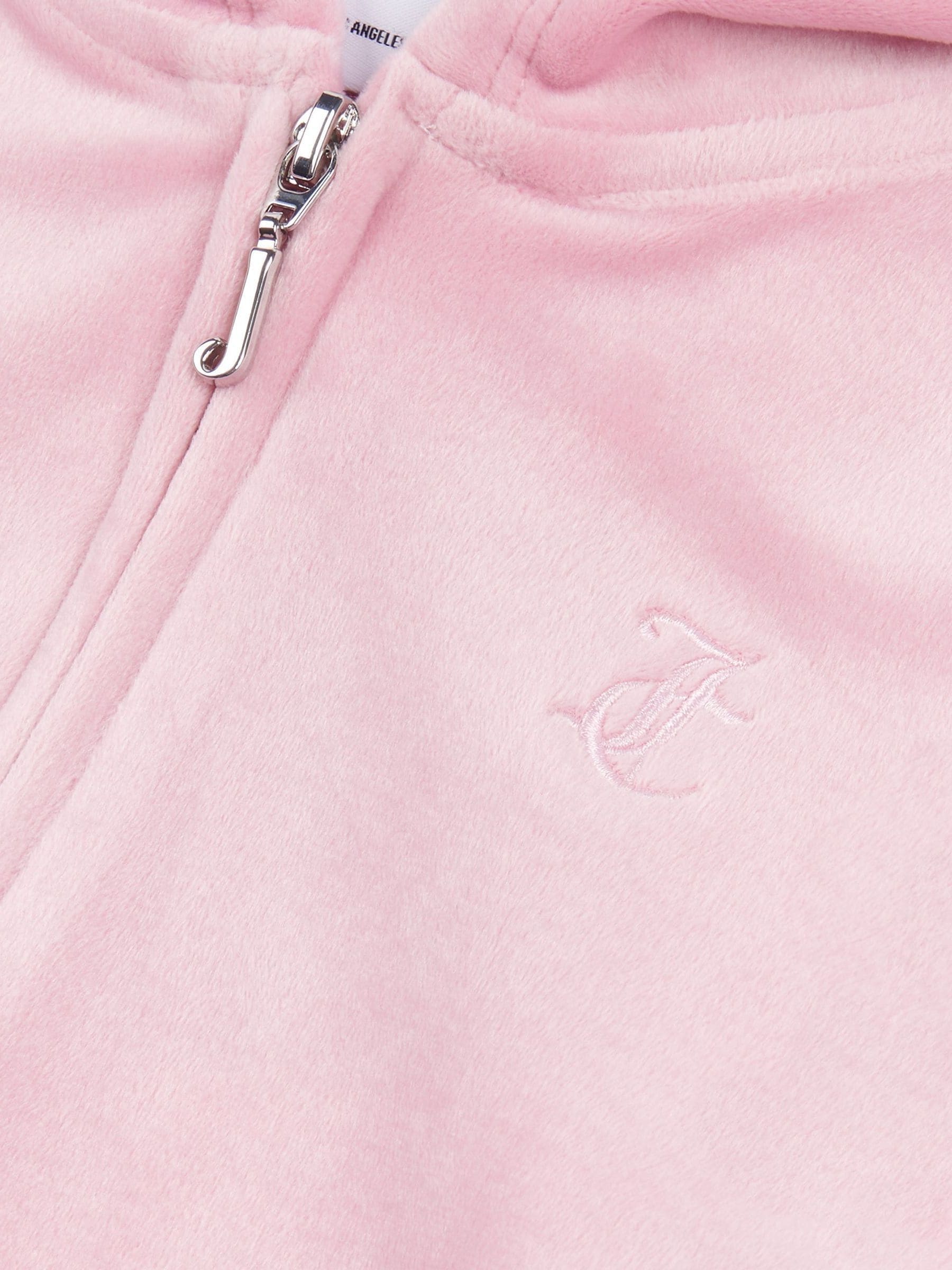 Buy Juicy Couture Light Pink Girls Tonal Velour Zip Through Hoodie from Next Luxembourg