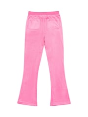 Juicy Couture Dark Pink Girls Diamanté Bootcut Joggers - Image 6 of 7