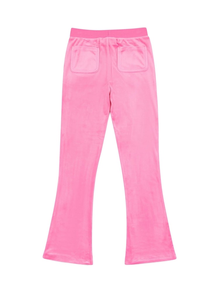 Juicy Couture Dark Pink Girls Diamanté Bootcut Joggers - Image 6 of 7