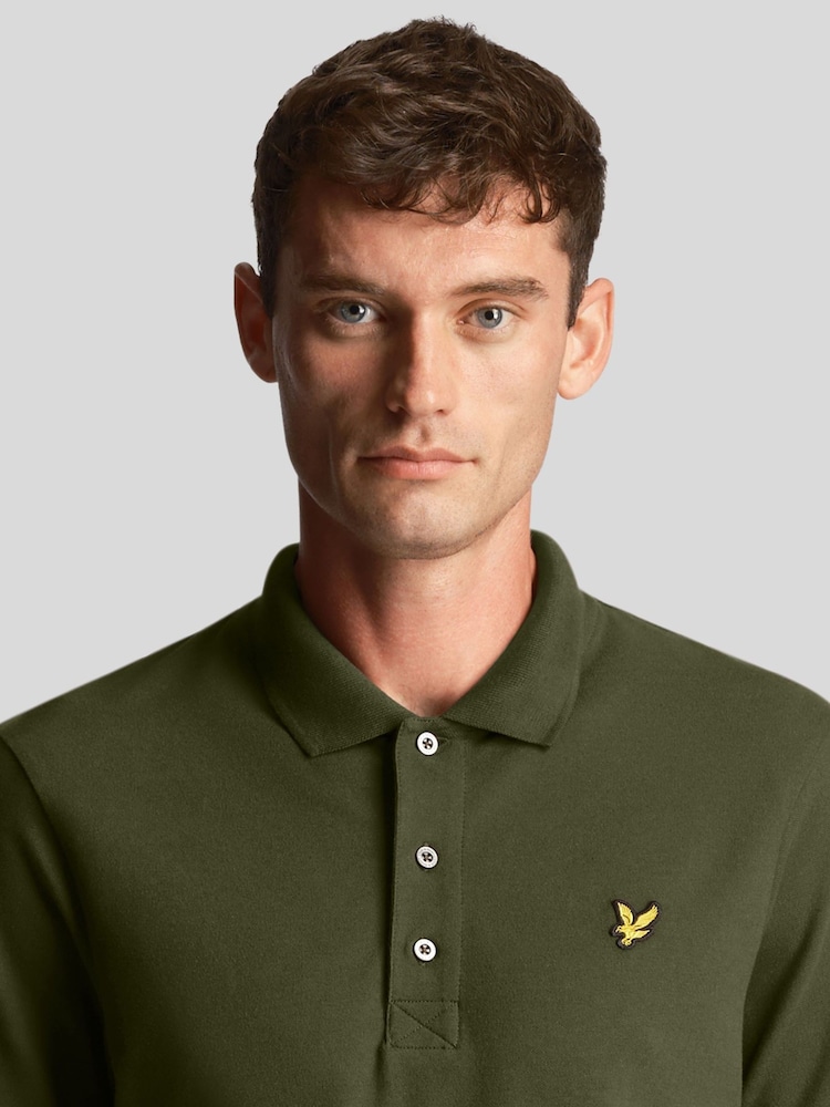 Lyle & Scott Olive Green Classic Polo Shirt - Image 4 of 5