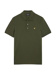 Lyle & Scott Olive Green Classic Polo Shirt - Image 5 of 5
