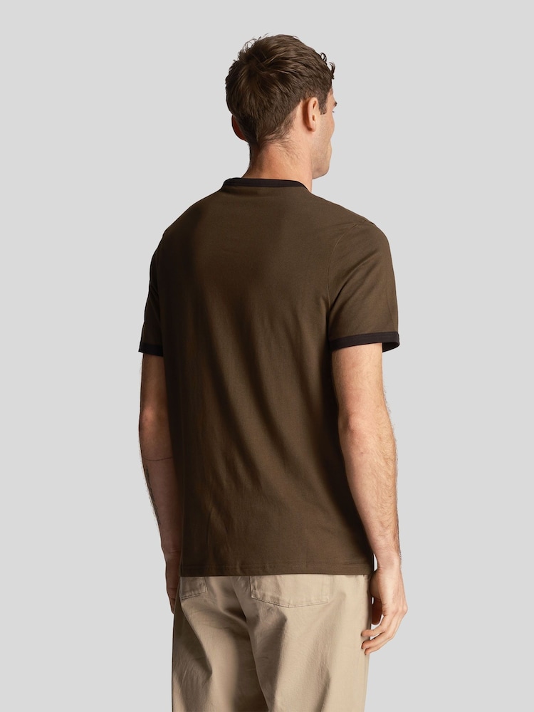 Lyle & Scott, T-Shirt mit Kontrasttasche aus 100 % Baumwolle - Bild 2 von 5