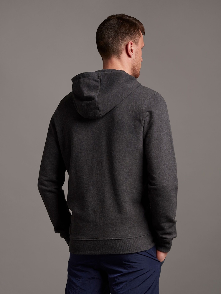 Lyle & Scott Grey 100% Cotton Zip Through Hoodie - Image 2 of 5