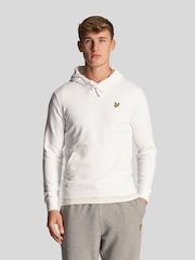 Lyle & Scott White 100% Cotton Pullover Hoodie - Image 1 of 9
