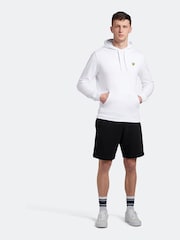 Lyle & Scott White 100% Cotton Pullover Hoodie - Image 6 of 9