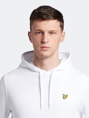 Lyle & Scott White 100% Cotton Pullover Hoodie - Image 7 of 9