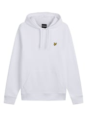 Lyle & Scott White 100% Cotton Pullover Hoodie - Image 9 of 9