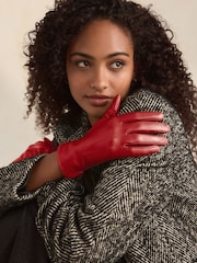 Red Leather Gloves - Image 1 of 6