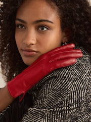 Red Leather Gloves - Image 3 of 6