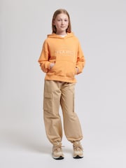 Jack Wills Orange Loose Fit Girls Huntston 100% Cotton Hoodie - Image 2 of 7