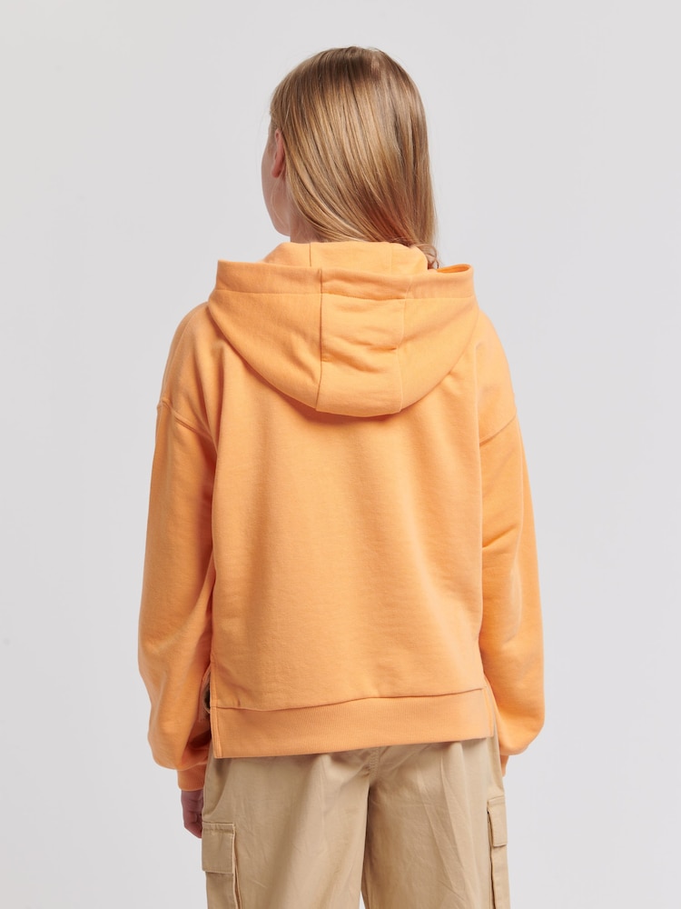 Jack Wills Orange Loose Fit Girls Huntston 100% Cotton Hoodie - Image 4 of 7