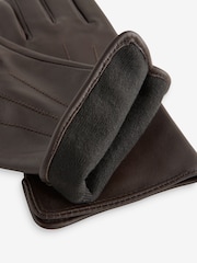 Chocolate Brown Leather Gloves - Image 5 of 6