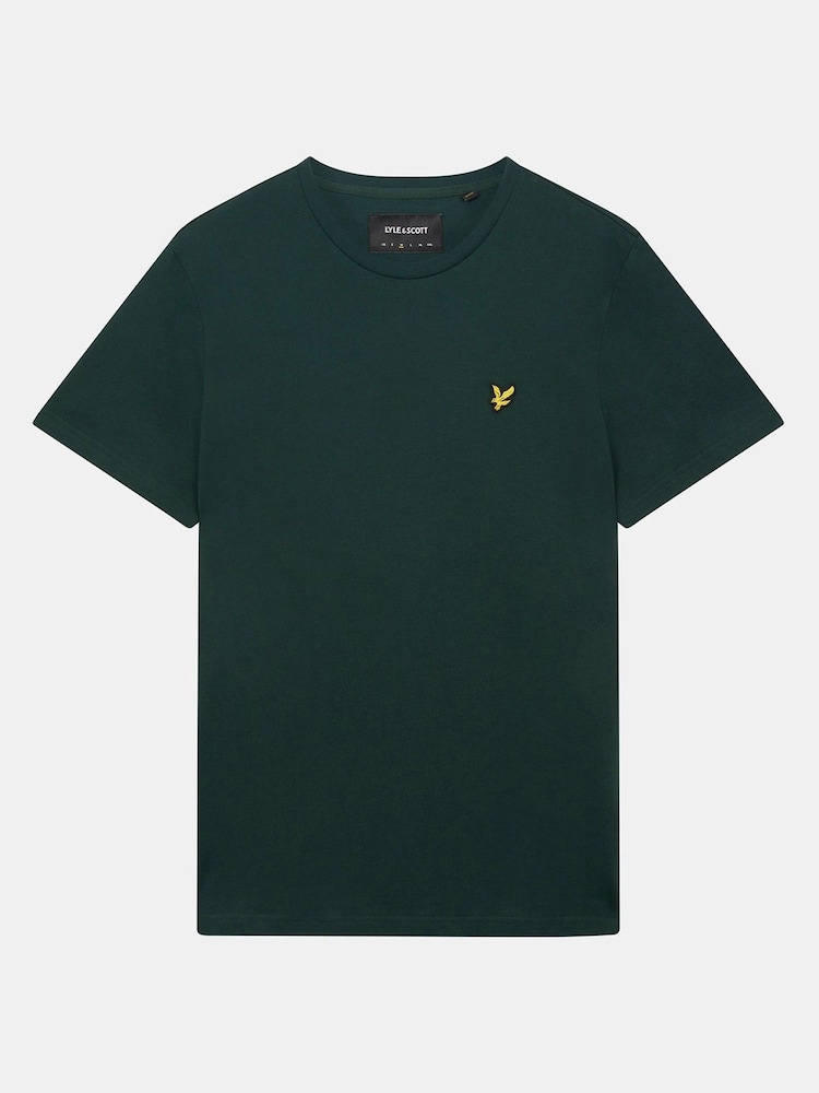 Lyle & Scott Green Plain 100% Cotton T-Shirt - Image 5 of 5