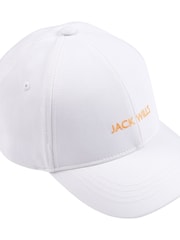 Jack Wills White Girls Block Logo 100% Cotton Cap - Image 1 of 2