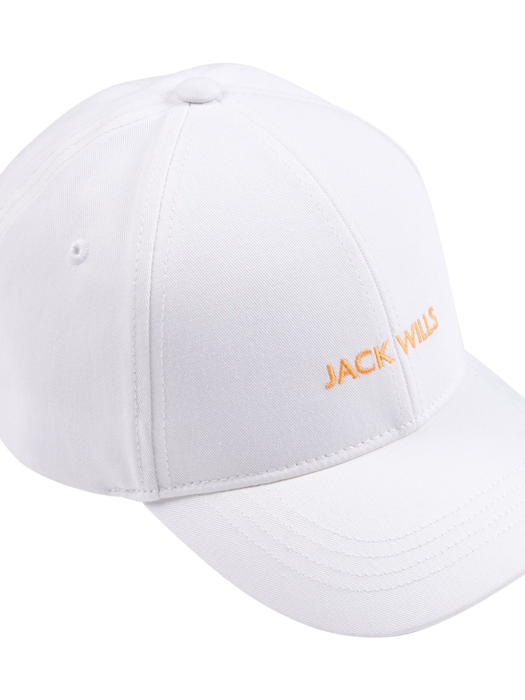 Jack Wills White Girls Block Logo 100% Cotton Cap - Image 1 of 2
