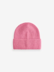 Pink Wool Cashmere Beanie Hat - Image 4 of 6