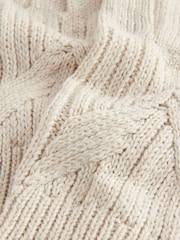 Oatmeal Sparkle Cable Gloves - Image 6 of 6
